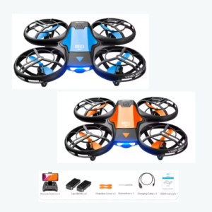 Mini Drone V8 com Câmera 4K ou 1080p HD - WiFi FPV, Estabilizador de Altura, Dobrável, Quadcopter com Controle Remoto