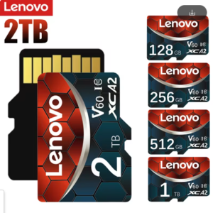 Cartão de Memória Lenovo Micro SD TF, Alta Velocidade, 2T / 1TB /512GB/256GB/128GB/64GB, Compatível com Nintendo Switch, PS5, PS4, Xbox e Mais