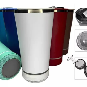 Copo Térmico de 420ml com Caixa de Som Bluetooth