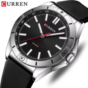 Relógio Masculino Curren 8449 - Quartzo, Pulseira de Silicone, Resistente à Água e Luminoso